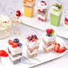 Qeirudu 3 oz Mini Dessert Cups with Lids and Spoons,
