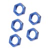 5 Pcs AN8 Female Thread Hex Locking Nut Metal Alloy