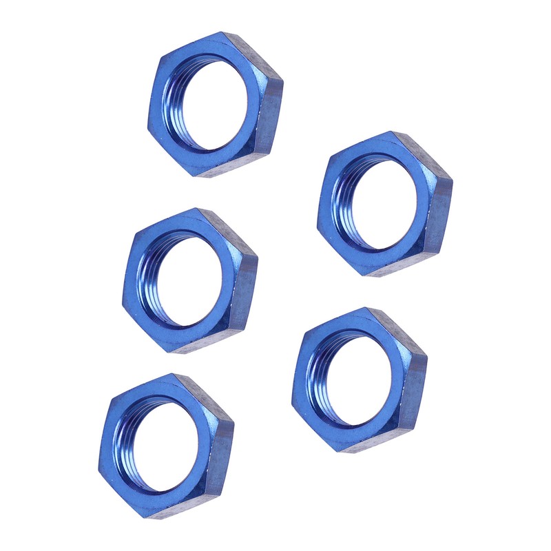 5 Pcs AN8 Female Thread Hex Locking Nut Metal Alloy