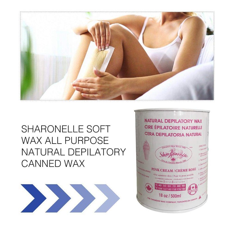 Sharonelle Soft Wax All Purpose Natural Depilatory Canned Wax((1 pcs,
