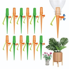 12 Pcs Adjustable Plant Self Watering Devices Stakes Automatic Plant Waterer Life Support Self-Waterer Drip Irrigation for Outdoor & Indoor