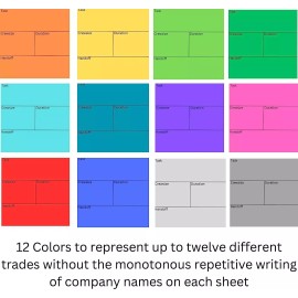 Unbranded Set Pull Planning Last Planner Lean Construction Multi-Color Sticky Note Pad Tag