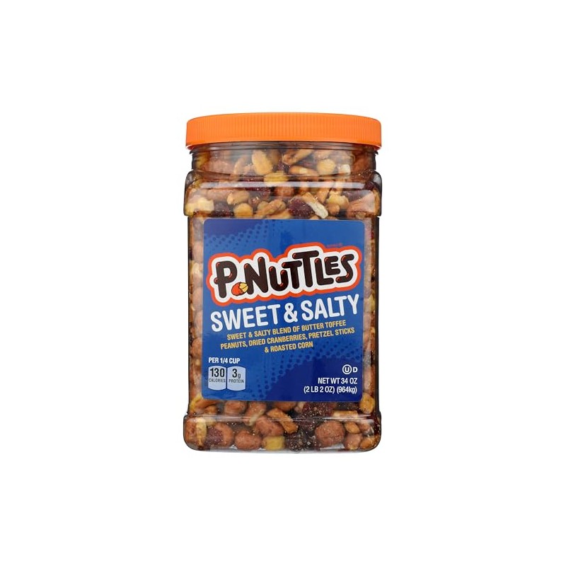 P-Nuttles Sweet & Salty Butter Toffee Peanuts Jar (34 Ounces)