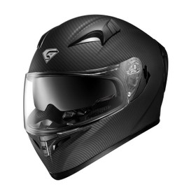KYPARA Full Face Motorcycle Helmet with Internal Tinted Visor & DOT Approved for Moped ATV Cruiser Scooter (Matt Black, Medium)