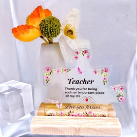 WOSHIDEFA Teacher Gifts - Unique Teacher Christmas Gifts, Teacher Gifts for Women, Appreciation Gift Set with Puzzle Piece Decor for Teachers