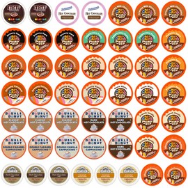 Crazy Cups Hot Chocolate and Cappuccino Single Serve Cups, Variety Pack Sampler For Keurig K Cup Brewers, includes Hot Cocoa from Grove Square and Crazy Cups, 50 Count