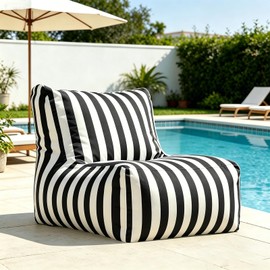 Bean Bag Cover (No Filler), Waterproof Oxford Cloth, Outdoor Big Giant Bean Bag Covers, Comfy Bean Bag Chair for Adults, Kids, And Teens, Zippered Storage Bag,Suitable For Pools And Beaches.(Black)