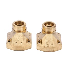 RC Diff Cover, 2Pcs RC Front Rear Bridge Cover Brass RC Axle Housing Cover Accessories for 1/10 RC Car Only for Axial Capra Original Bridge