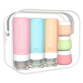 vodvob TSA Approved Travel Bottles Set, 16 Pack Leak Proof Silicone Refillable Containers for Toiletries, Perfect for Shampoo, Conditioner, Lotion & Travel Essentials (tz-1)