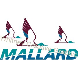Whitney "MALLARD 3 DUCK VERSION"   RV GRAPHIC Lettering for your RV. 47" x 25"