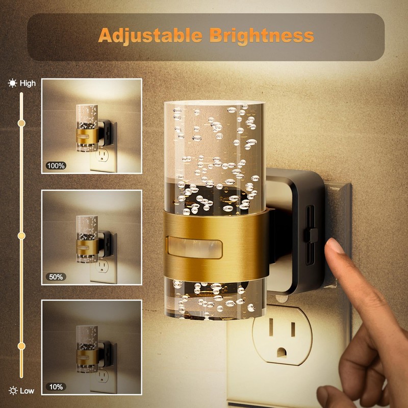 JandCase Motion Sensor Night Light, Night Lights Plug into Wall,3000K