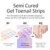 JERCLITY 1 Sheet 32pcs Candy Color Semi Cured Gel Toenail