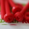 20 x Red Pan Head Screws Polypropylene (PP) Plastic Nuts