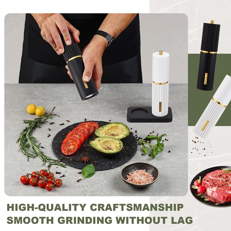 LOYIM Wooden Salt and Pepper Grinder Set 8 Inch Manual