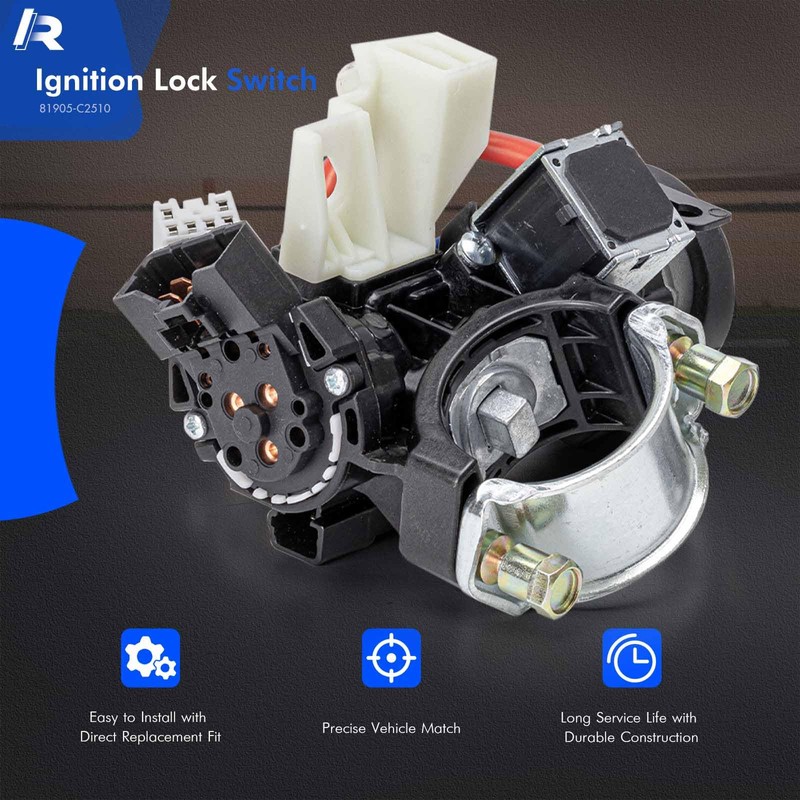 81905-C2510 Ignition Lock Switch Assembly with Keys Compatible with Hyundai