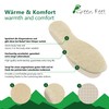 2 Pairs of Real Warm Cuddly Lambswool Insoles Basic Cream