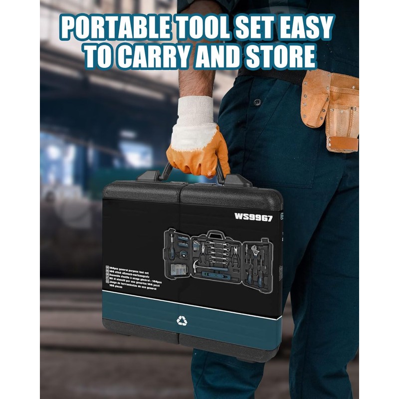 Tool Kit for Home, 144 Piece Hand Tool Set with