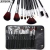 Professional Makeup Brush Set of 12 with Premium Leather Pouch