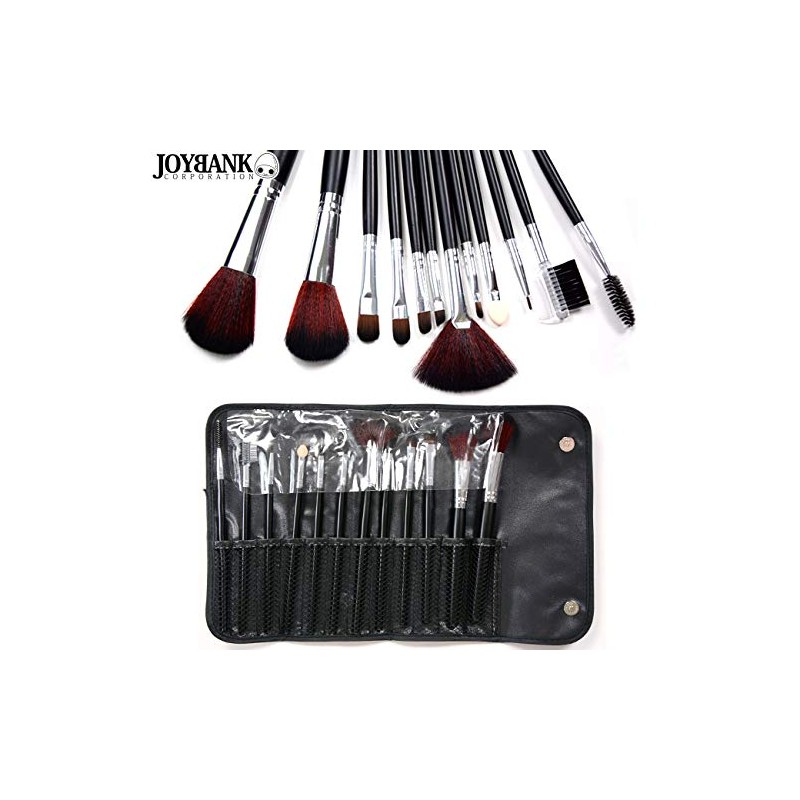 Professional Makeup Brush Set of 12 with Premium Leather Pouch