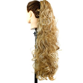 S-ssoy 31" Women's Claw Clips Ponytail Wavy Long Curly in Hair Extensions Voluminous Wigs Curled Hairpieces for Girl Lady Women,P27-613#