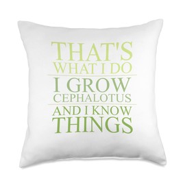 I Grow Cephalotus Follicularis Carnivorous Plant Throw Pillow