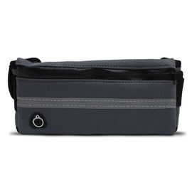 Kisma Cycling Fanny Pack and Waist Pouch for Biking, Cyclists, Running, and Fitness, Adjustable Strap, Zippered Storage Pockets, and Hands-Free Carrying, Men and Women (Grey)