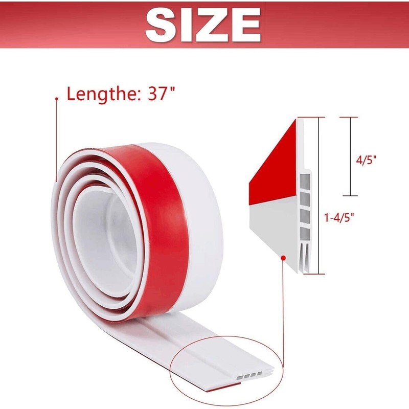 Hulameda 2 Pack Door Draft Stopper，Door Sweep for Exterior &