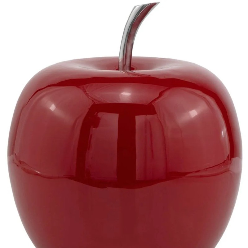 Homeroots 11" Red Aluminum Decorative Apple Tabletop Sculpture