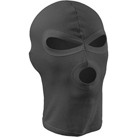 MFH Men's 3 Hole Balaclava Lightweight Cotton Black