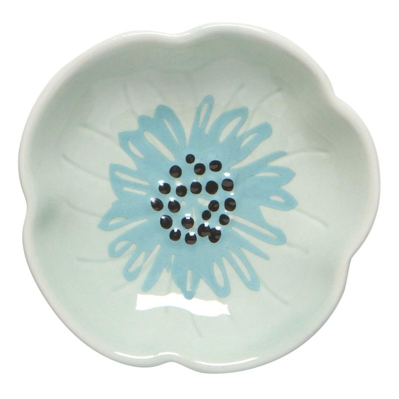 Now Designs Flower Shaped Ceramic Pinch Bowl Set, Soy Sauce