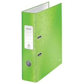 Leitz Wow Series 10054054 Quality Folder 180° A4 8 cm Spine Width Laminated Grey Board Green