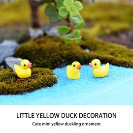 APRRMLIZW Mini Duck Figures, Pack of 100, Tiny Resin Duck Resin Ducks, Miniature Mini Ducks Made of Resin, Mini Resin Ducks for Crafts, Garden, Aquarium, School, Dollhouse, Pot Decorations