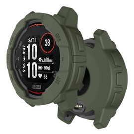 OVERSTEP Rugged TPU Case Cover Compatible with Instinct 3 45mm, Shockproof Anti Scratch Anti Drop Protective Bumper Case Replacement, Smart Watch Accessories