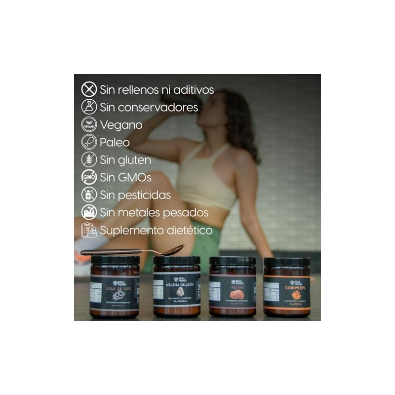 Reishi Suplemento en polvo de extracto de hongo - (100g)