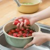 Hemoton Multifunctional Draining Basket, 2-in-1 Sink Strainers,Wash Strainer Colanders Set,Double-Layer