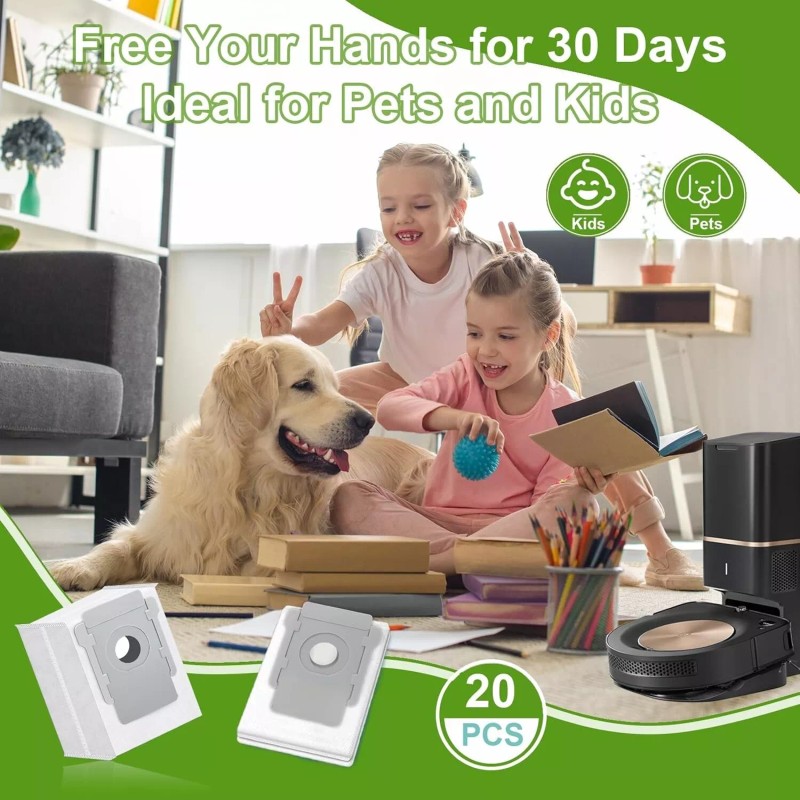 For iRobot 20 Pack Replacement Roomba Vacuum Bags, Compatible with