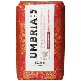 Caffe Umbria Fresh Seattle Whole Bean Roasted Coffee, Bizzarri Blend Medium-Dark Roast, 12 oz. Bag