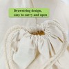 Freletry Drawstring 100% Cotton Muslin Bags Reusable Storage Bag for