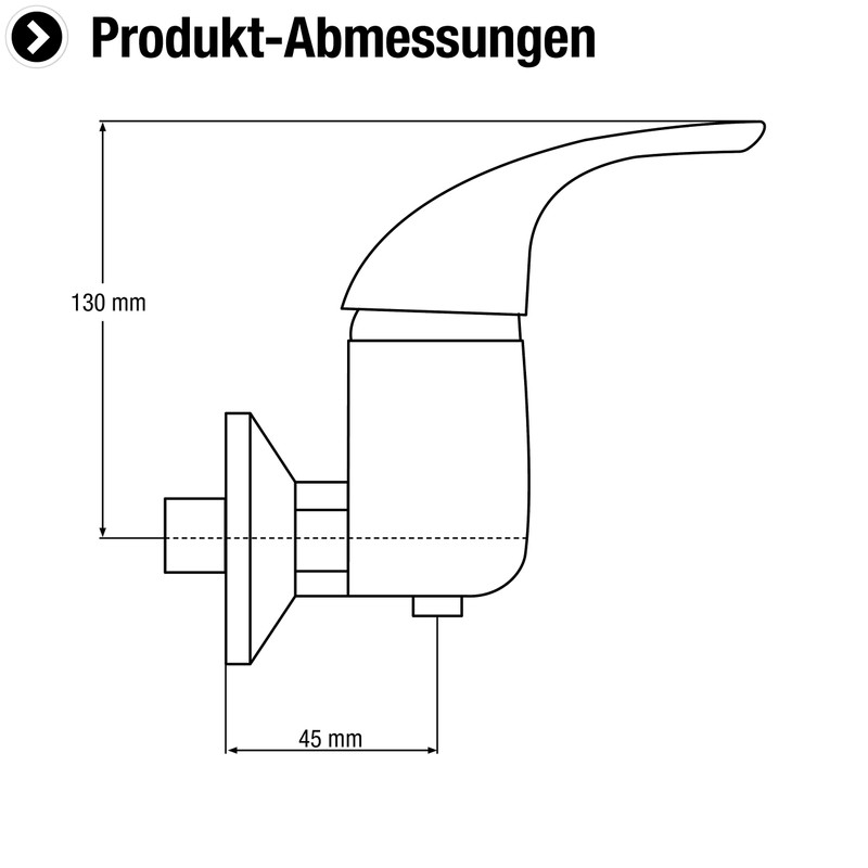 Cornat Anza Shower Single-Lever Mixer Tap, Chrome, SA933