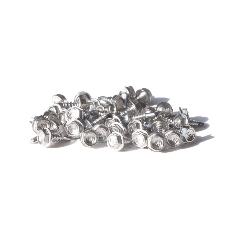IMScrews 50pcs #8 x 1/2" Stainless Hex Washer Head Self
