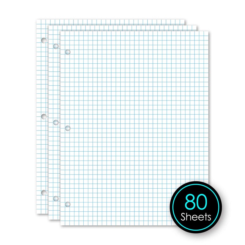 iScholar Quad Filler Paper, 4 Squares per Inch, 10.5 x