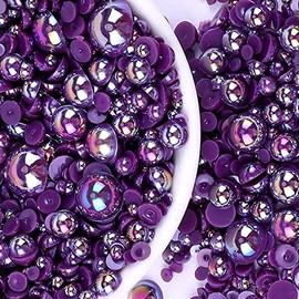 5600PCS Half Round Pearls Flatback Imitation Pearls for Crafts,7 Sizes for DIY Nails Art Crafting,Jewelry Making, Shoes,Cup,Phone Decoration