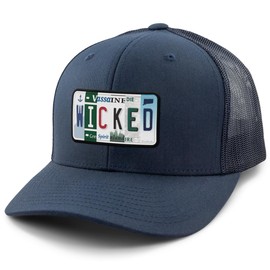 Wicked License Plate Classic Snapback Trucker Navy
