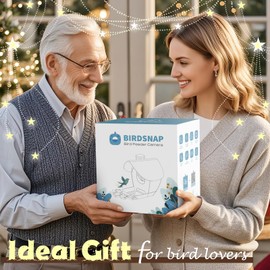 birdsnap® P33 - Smart Bird Feeder with Camera Solar Powered, 2K Video Bird Camera Feeder Live with 32GB Card, AI Identify Feather Species, Auto Record in Backyard, for Birds Lover