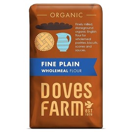Doves Farm - Organic Fine Plain English Wholemeal Flour - 1Kg (Case of 5)