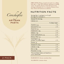 ZPasta Conchiglie - Bronze Cut Artisan Pasta 12 oz