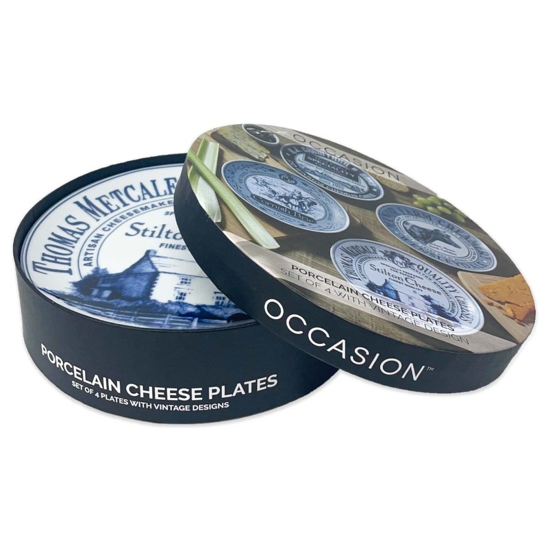 Occasion Set of 4 Cheese Plates 19cm, Ceramic Side Starter