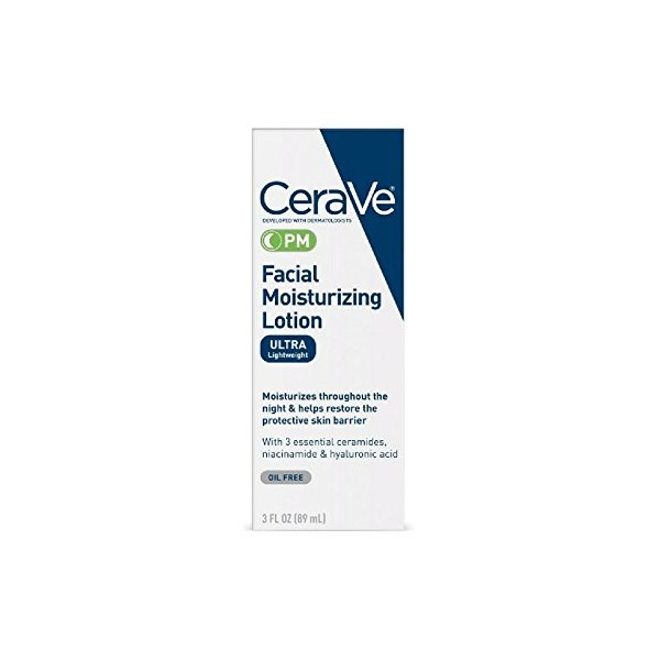 CeraVe Facial Moisturizing Lotion PM Ultra Lightweight 3 oz ( Packs of 12)