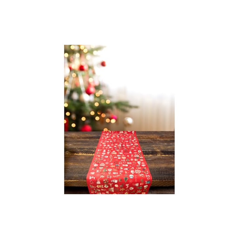Second Ave Red Christmas Table Runner Dining Table Kitchen 180cm