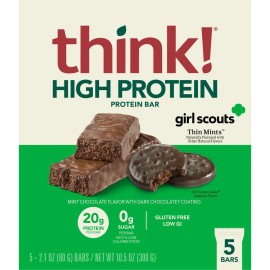 (3 pack) Think! High Protein Bars, Chocolate Mint, 20g, 5Ct